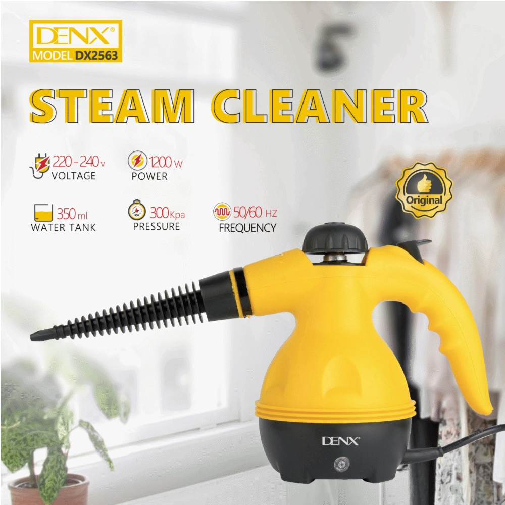 Denx 1200W Handheld Steam Cleaner – 350ml High-Pressure Steam- 1200W of power