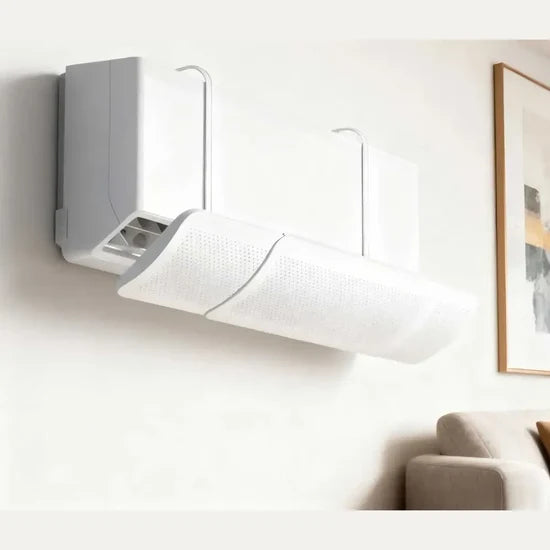 Universal adjustable air conditioner windshield and airflow deflector for wall-mounted AC units
واقي هواء مكيف عالمي قابل للتعديل وموزع لتدفق الهواء لمكيفات الهواء المثبتة على الحائط