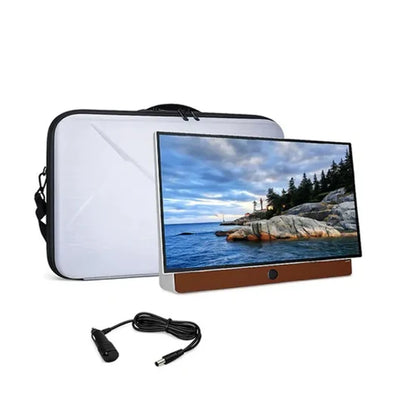 Skyworth 24-Inch Portable Smart FHD Google TV – Full HD Display with Protective Case Bundle
