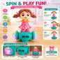 Dancing Girl Toy for Kids with 360° Rotation, Colorful LED Lights, Music and Bump & Go Function
لعبة فتاة راقصة للأطفال بدوران 360° وإضاءة LED ملونة وموسيقى وتقنية Bump & Go