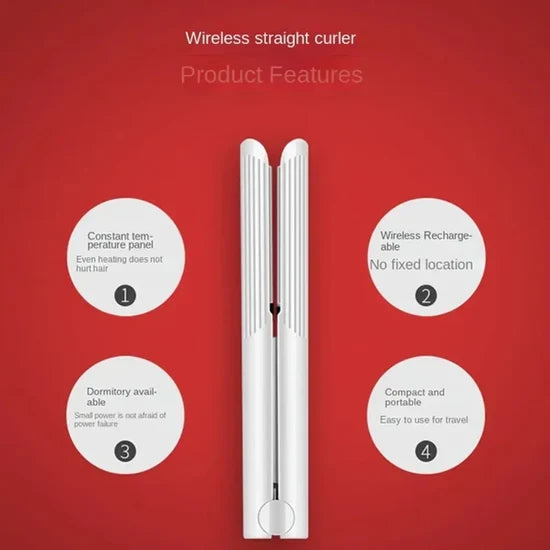 K-SKIN Wireless Hair Straightener – Portable Cordless Hair Styler, Fast Heating