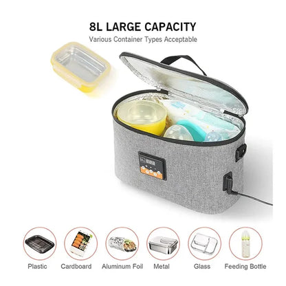 8L Electric Food Warmer Lunch Box – Portable Heated Food Heating Box