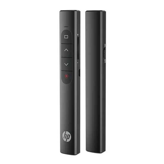 جهاز التحكم اللاسلكي بالليزر HP SS10 للعروض التقديمية مع شحن USB ومدى يصل إلى 100 متر
HP SS10 wireless laser presentation remote with USB rechargeable battery and 100m range