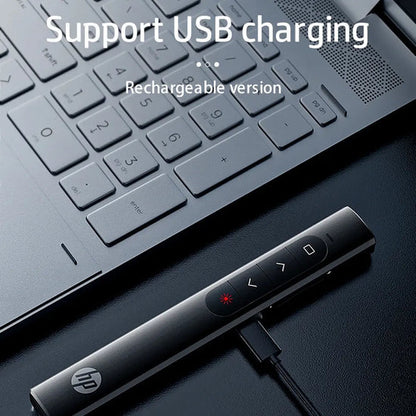 HP SS10 Wireless Laser Presenter Remote – USB Rechargeable, 100m Range, Presentation Control