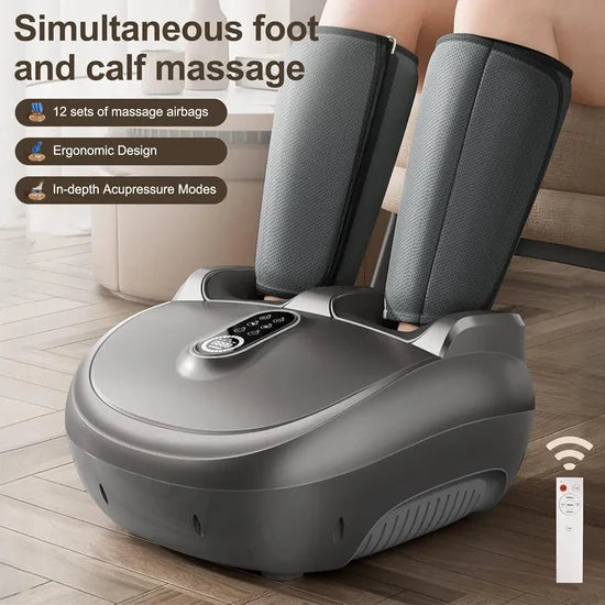 8D Intelligent Foot Massager – Smart LCD Touch Control, Wireless Remote