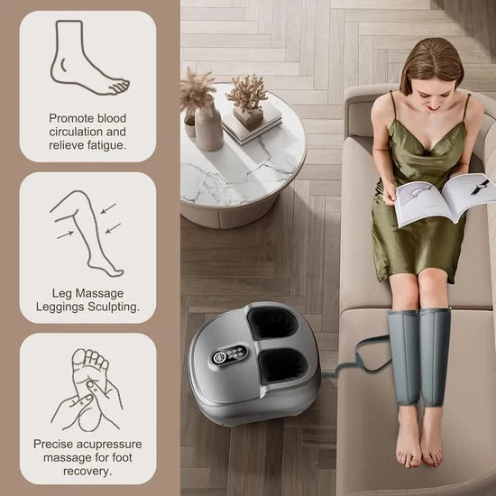 8D Intelligent Foot Massager – Smart LCD Touch Control, Wireless Remote