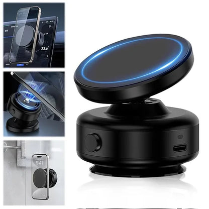 CZ18 360 degree rotating magnetic phone holder stand with 15W wireless charger
حامل هاتف مغناطيسي CZ18 قابل للدوران 360 درجة مع شاحن لاسلكي بقوة 15 واط للهواتف الذكية.