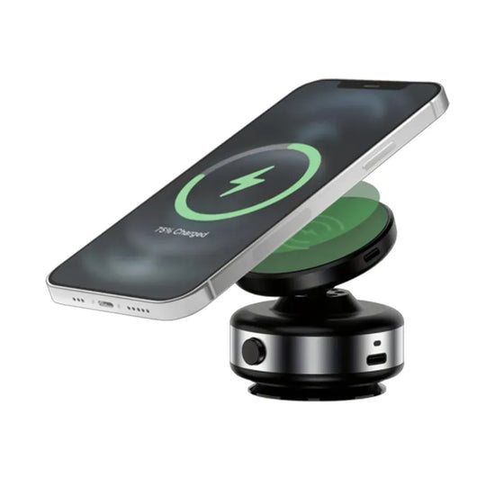 CZ18 360° Rotating Magnetic Phone Holder Stand with 15W Wireless Charger – Convenient Multi-Angle Use