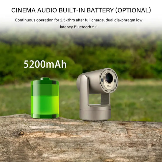 Rechargeable Mini 4K Smart Projector with Multi-Angle Head Design – 5G WiFi, Portable HD