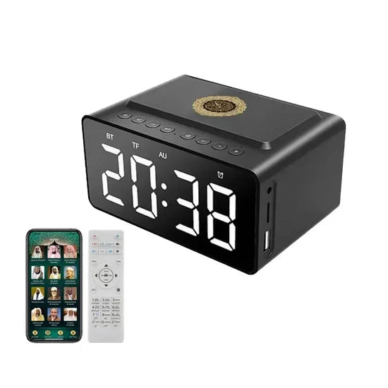 Telawah Quran Speaker with Digital Azan Clock – 8GB Storage