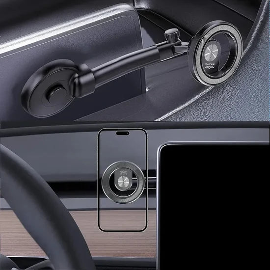 حامل الهاتف المغناطيسي Brave BHL-51 القابل للطي والمتوافق مع MagSafe وقابل للتعديل 360 درجة باللون الأسود
Brave BHL-51 foldable MagSafe magnetic car phone mount with 360° adjustable design in black