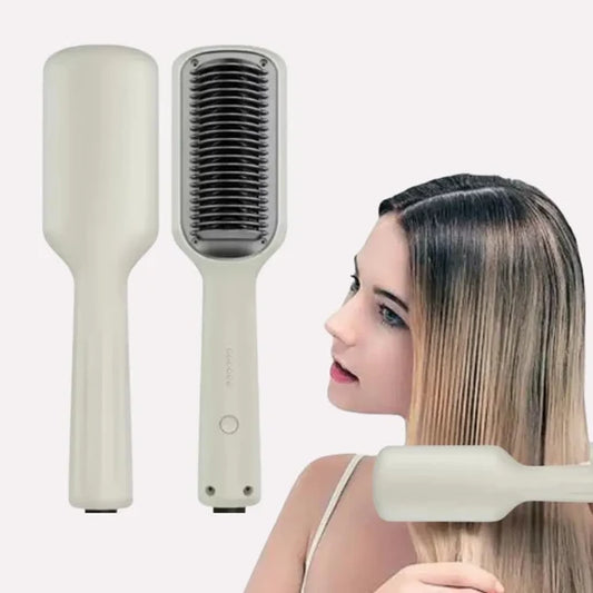 Rapid-Heat KD680 ceramic hair straightener brush with adjustable 140°C to 200°C temperature\
فرشاة فرد الشعر السيراميكية Rapid-Heat KD680 مع درجة حرارة قابلة للتعديل من 140 إلى 200 درجة مئوية لتصفيف الشعر وفرده.