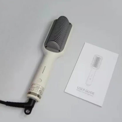 Rapid-Heat Hair Straightener Brush KD680 – Ceramic Heating Hair Smoothing &Anti-Scald Protection
