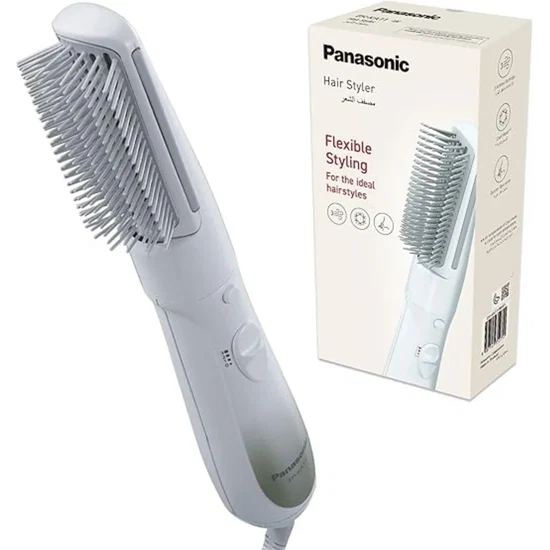 فرشاة تصفيف وتجفيف الشعر Panasonic EH-KA11 بقوة 100 واط وتشغيل كهربائي سلكي للاستخدام اليومي
Panasonic EH-KA11 100W corded electric hair styler blow brush for everyday hair styling