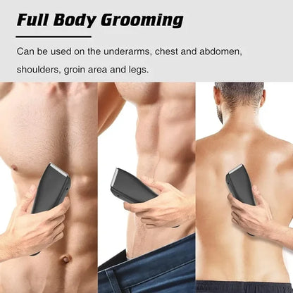 Taktik Body Hair Trimmer for Men – Type-C Rechargeable, Ceramic Blades, Precision Grooming