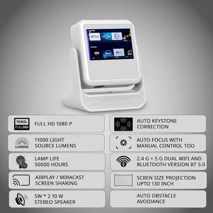 Touch Play Full HD Smart Projector – Immersive Big-Screen Entertainment