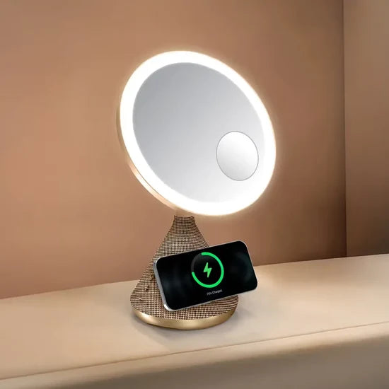 Porodo LED Makeup Mirror with Bluetooth Speaker – 3 Brightness Levels