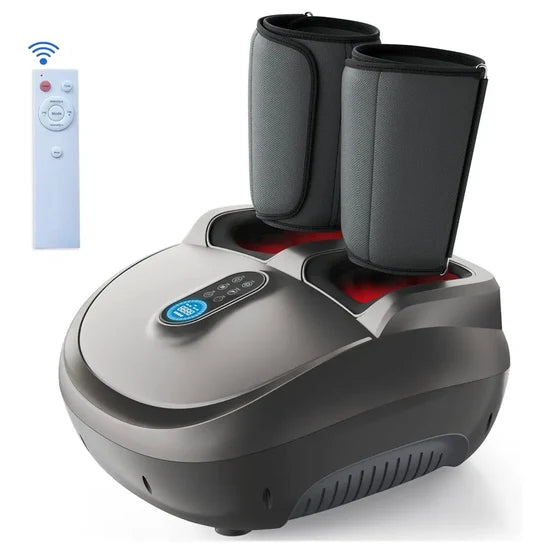 8D intelligent foot massager with LCD touch control and wireless remote for home relaxation
جهاز تدليك القدمين الذكي 8D مع شاشة LCD تعمل باللمس وجهاز تحكم لاسلكي للاسترخاء في المنزل