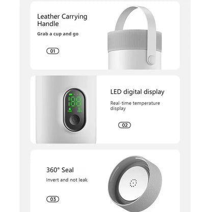 RK-3 Wireless Travel Kettle – 6 Temperature Settings, Type-C Rechargeable
