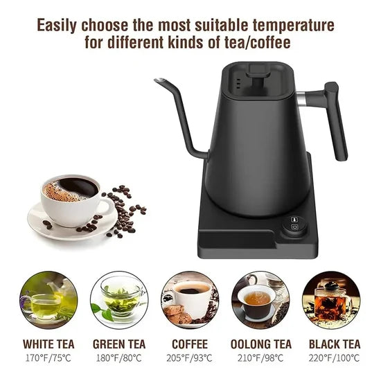 KT10 Pro 1L Electric Kettle – 1200W Power & Stainless Steel Design