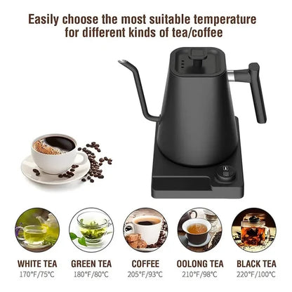 KT10 Pro 1L Electric Kettle – 1200W Power & Stainless Steel Design