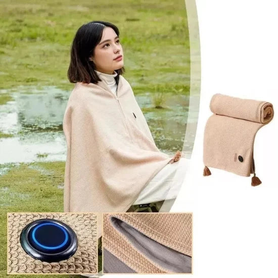 شال بطانية كهربائية للتدفئة عبر USB بتسخين سريع و3 مستويات للتحكم بالحرارة وقابل للغسيل
USB Electric Heating Blanket Shawl Rapid Heating 3-Level Temperature Control Washable Portable