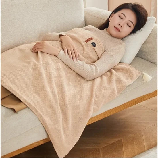 USB Electric Heating Blanket Shawl – Portable Warmth with Temperature Control