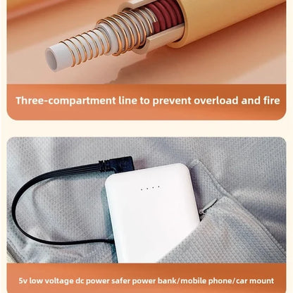 USB Electric Heating Blanket Shawl – Portable Warmth with Temperature Control