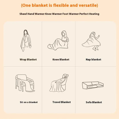 USB Electric Heating Blanket Shawl – Portable Warmth with Temperature Control
