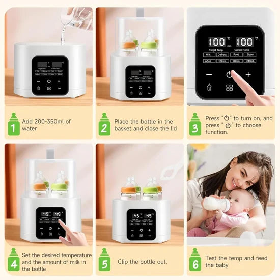 6-in-1 Baby Bottle Warmer & Steriliser – Complete Baby Feeding Solution