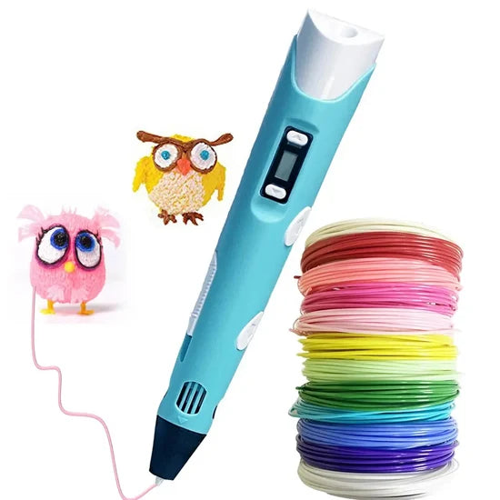 Doodler Drawing Pen 2 3D printing pen with adjustable temperature and speed control, LCD display, smooth PLA filament flow and automatic sleep mode.
قلم الرسم والطباعة ثلاثية الأبعاد Doodler Drawing Pen 2 مع تحكم قابل للتعديل في الحرارة والسرعة، شاشة LCD، تدفق سلس لخيط PLA ووضع السكون التلقائي.