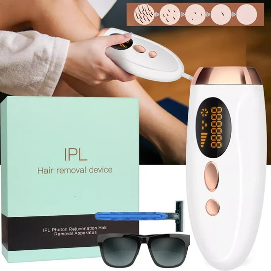 IPL Laser Hair Removal Device – 999,999 Flashes, 5 Intensity Levels, At-Home Hair