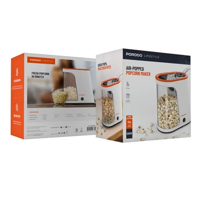 Porodo Popcorn Maker – 1200W Oil-Free Hot Air Popcorn Machine,