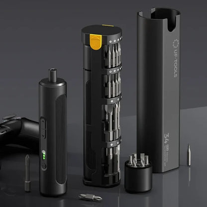 UF-TOOLS 35-in-1 Precision Screwdriver Set with LED Light & Rechargeable Battery