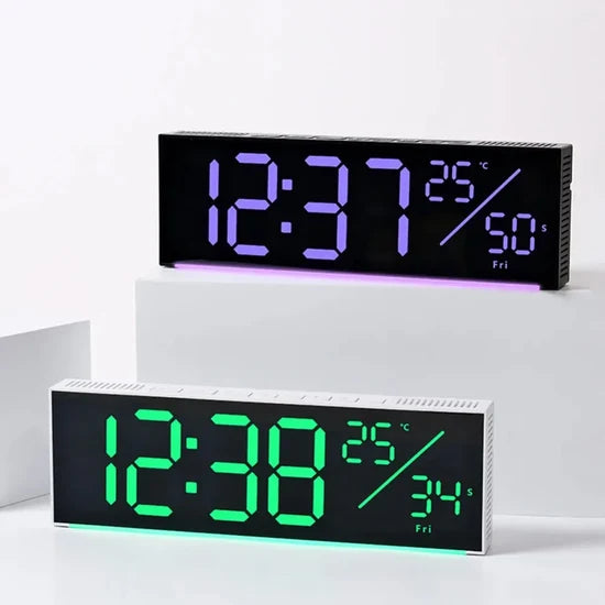 RGB LED Digital Wall Clock – Multifunction Display