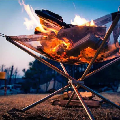 Green Lion Portable Bonfire Stand – Stainless Steel Fire Pit Stand