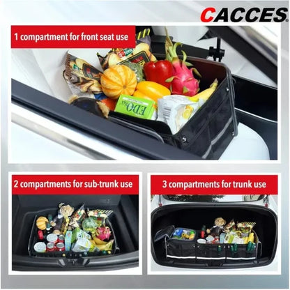 Collapsible Car Trunk Organizer 3-in-1 – Foldable Storage Box with Cooler Bag,