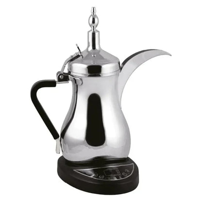 DENX DX2046 1L stainless steel electric coffee pot with 800W fast heating and built-in spoon in silver
ماكينة قهوة كهربائية DENX DX2046 سعة 1 لتر من الستانلس ستيل بقدرة 800 واط مع ملعقة مدمجة باللون الفضي