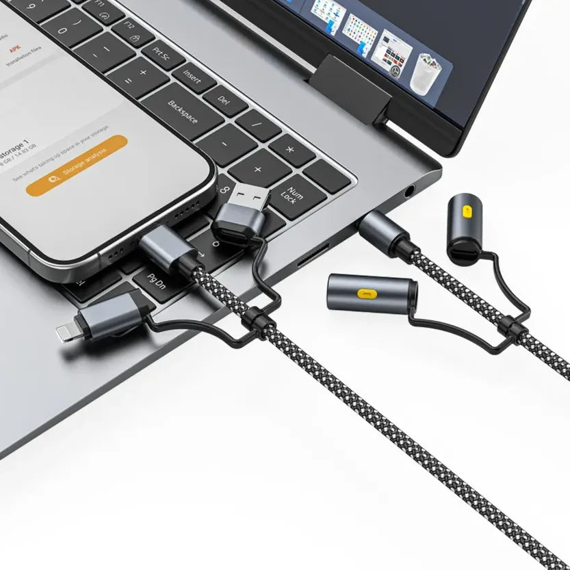 Green Lion 6-in-1 Cable PD 60W with LED Light & Ignition