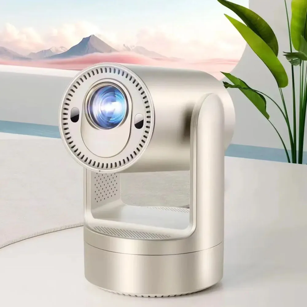 Rechargeable mini 4K smart projector with multi-angle head and 5G wireless connectivity
بروجكتور ذكي صغير 4K قابل لإعادة الشحن مع رأس متعدد الزوايا واتصال لاسلكي 5G للترفيه المنزلي.