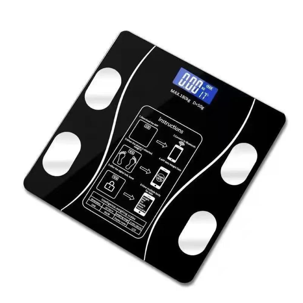 DENX DX1717 Bluetooth Smart Digital Body Weight Scale – Silver, Smart App Connectivity