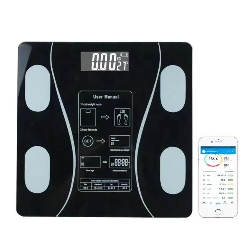 DENX DX1717 Bluetooth Smart Digital Body Weight Scale – Silver, Smart App Connectivity