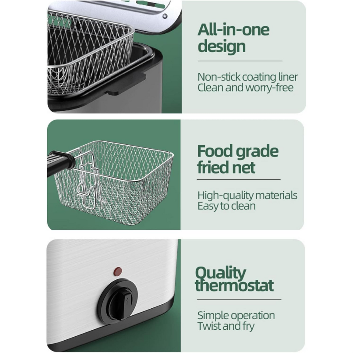 DENX DX4002 Smart Electric Deep Fryer 2.5L 1000W