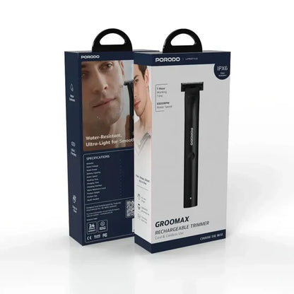 ماكينة تشذيب Porodo Groomax للرجال قابلة لإعادة الشحن وتعمل سلكيًا ولاسلكيًا لتشذيب اللحية والشعر
Porodo Groomax rechargeable men's trimmer with corded and cordless operation for beard and hair grooming