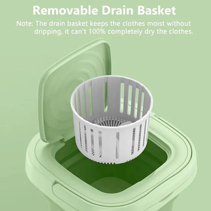 Portable Mini Washing Machine – Compact 3-Mode Laundry Solution for Travel