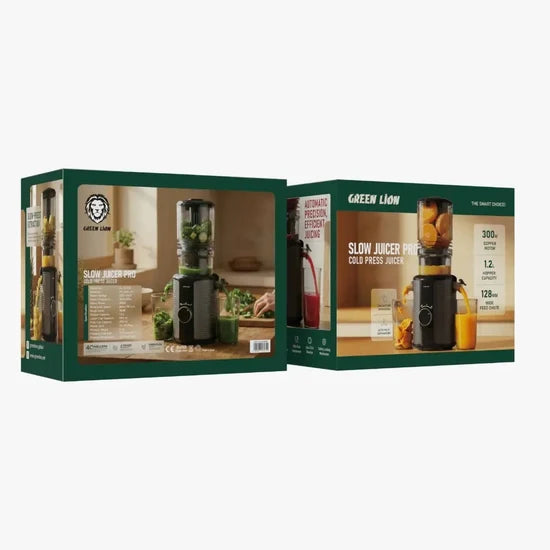 Green Lion Slow Juicer Pro 1.2L cold press juice extractor in green
عصارة Green Lion Slow Juicer Pro بسعة 1.2 لتر بتقنية العصر البارد باللون الأخضر