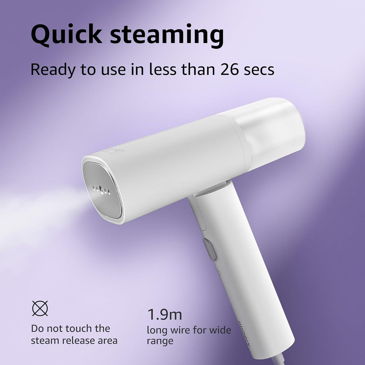 Xiaomi handheld fabric steamer for home and travel