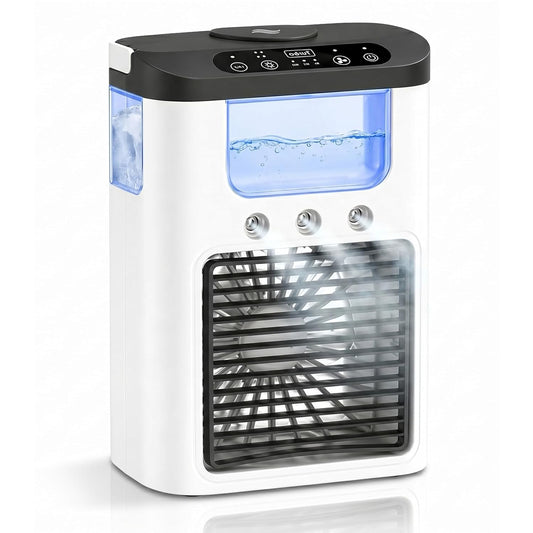Drumstone portable air cooler fan with humidifier and 3 speed settings
مبرد هواء محمول Drumstone مع مروحة ومرطب هواء و3 سرعات للتبريد الشخصي في المنزل والمكتب.
