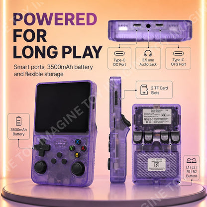 R36S Retro Handheld Game Console – 3.5-Inch IPS HD Display