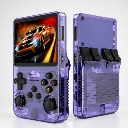 R36S retro handheld game console with 3.5 inch IPS HD screen and 22000 built in games
جهاز ألعاب محمول R36S Retro بشاشة IPS HD مقاس 3.5 بوصة وأكثر من 22000 لعبة مدمجة